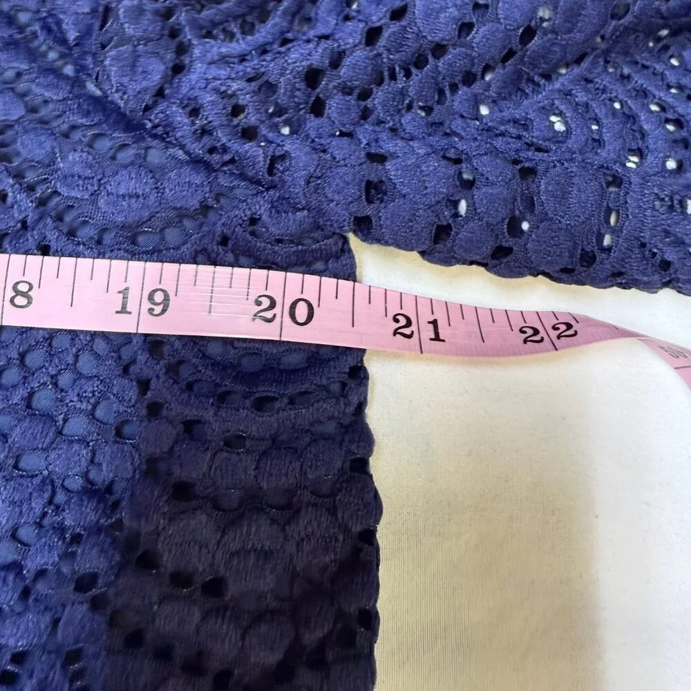 Lilly Pulitzer Ophelia Dress Women’s Extra Large True‎ Navy Scalloped  Lace NWT
